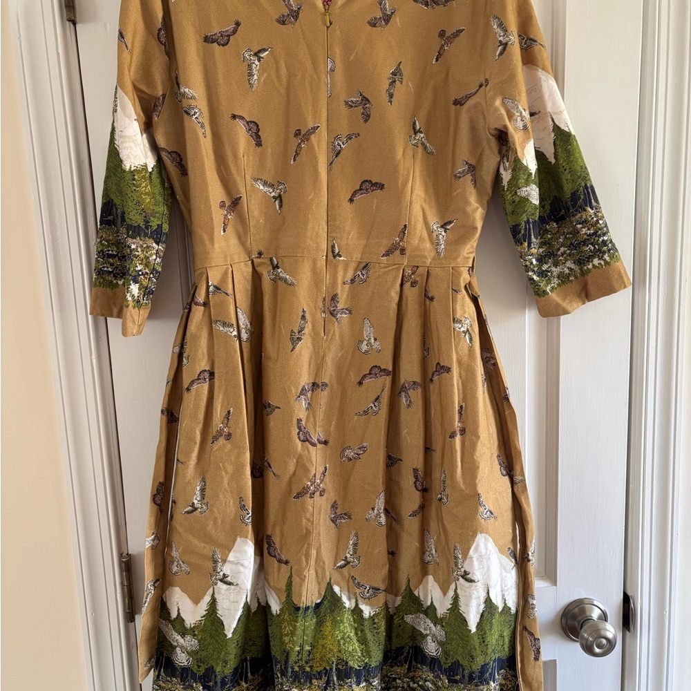 Palava Beatrice Bird of Prey Dress in Mustard - Picture 6 of 6